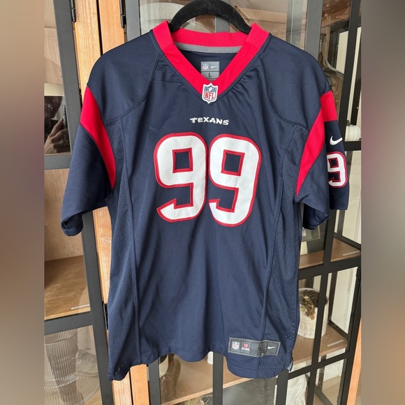 Houston Texans JJ Watt Jersey Boys NIKE NFL #99 football navy teen short sleeve - Picture 1 of 6